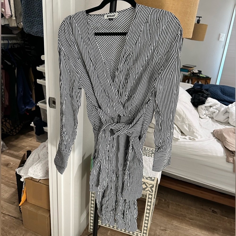 Rigat Striped Shirt Dress - Small